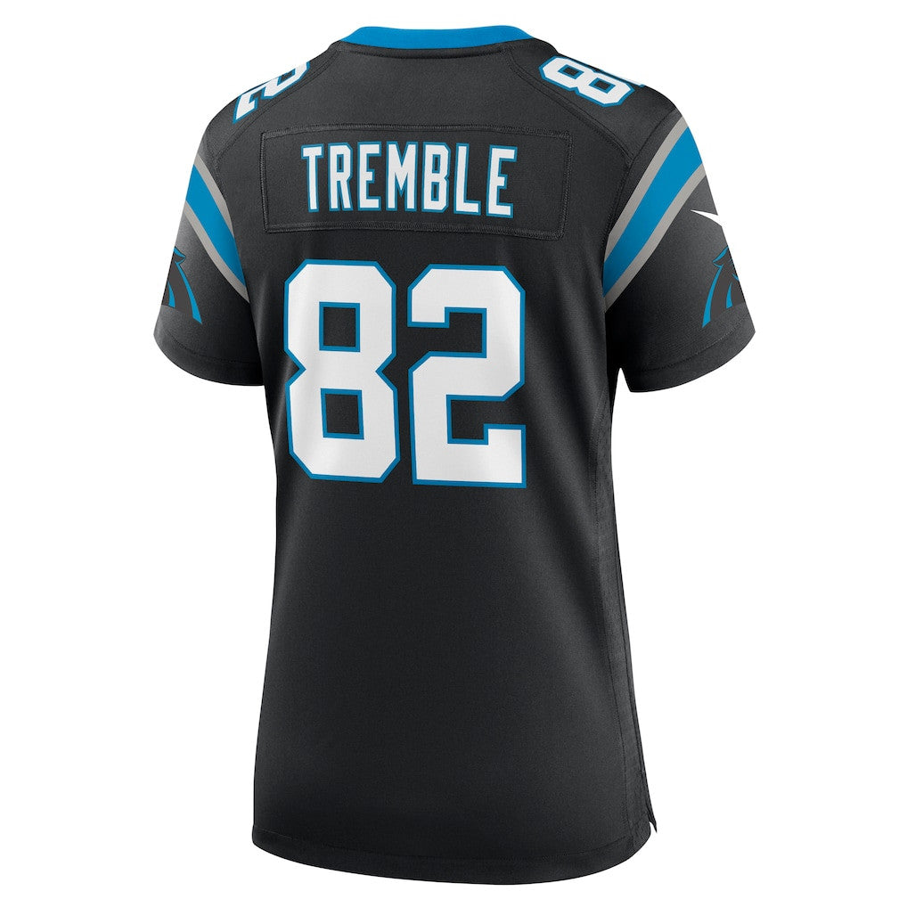 Tommy Tremble 82 Carolina Panthers Women's Team Game Jersey - Black