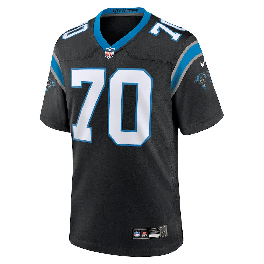 Brady Christensen 70 Carolina Panthers Team Game Men Jersey - Black