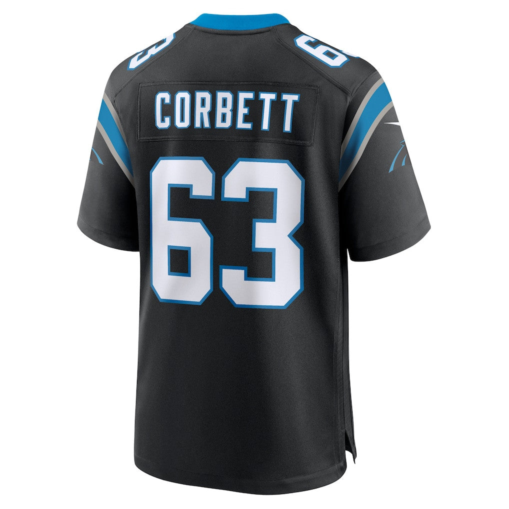 Austin Corbett 63 Carolina Panthers Team Game Men Jersey - Black