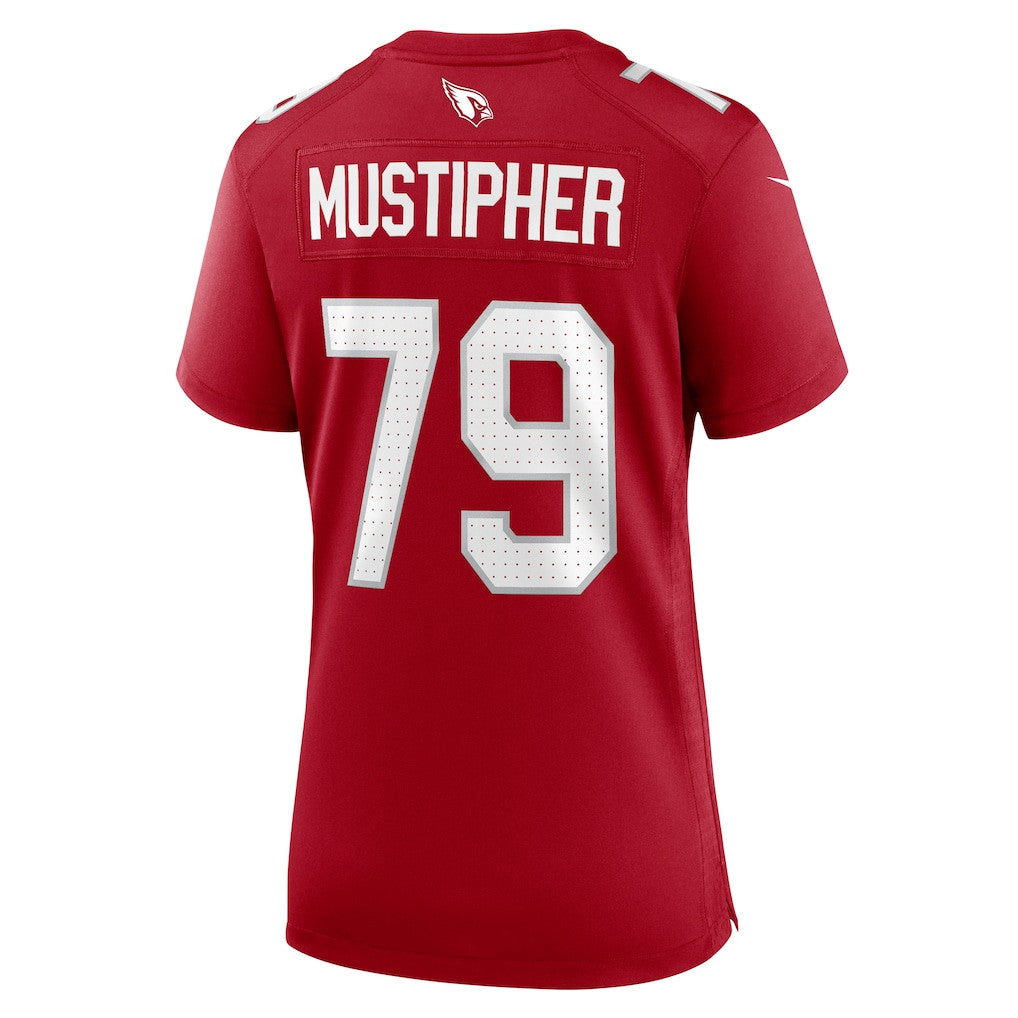 PJ Mustipher 79 Arizona Cardinals Women's Team Game Jersey - Cardinal