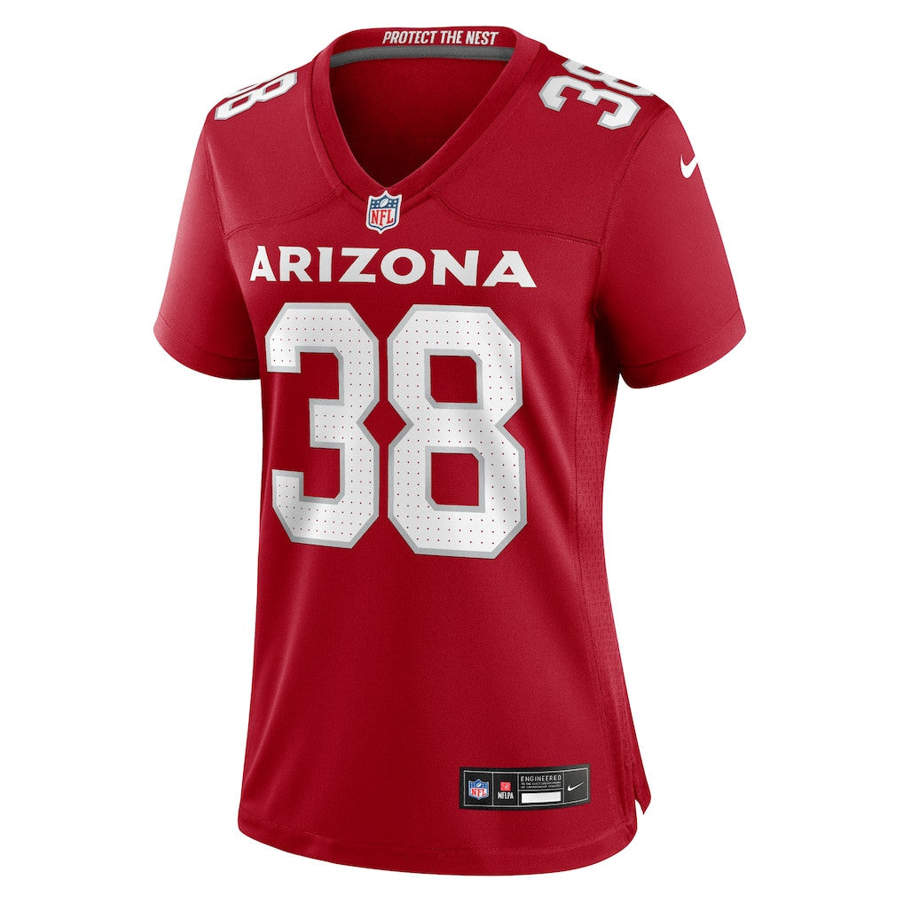 Chad Ryland 38 Arizona Cardinals Women's Team Game Jersey - Cardinal