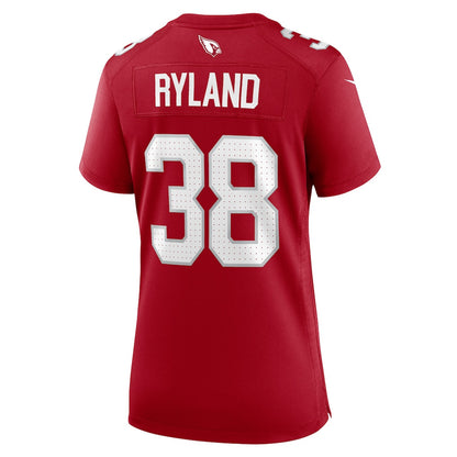 Chad Ryland 38 Arizona Cardinals Women's Team Game Jersey - Cardinal
