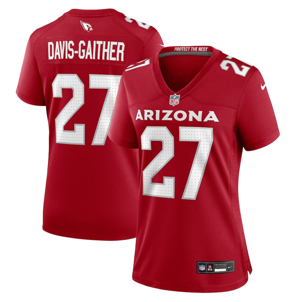 Akeem Davis-Gaither 27 Arizona Cardinals Women's Team Game Jersey - Cardinal