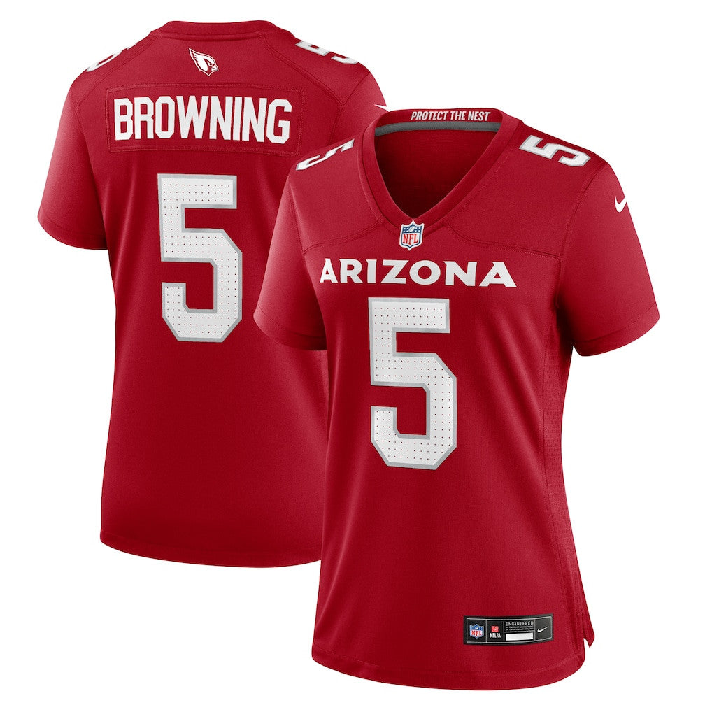 Baron Browning 5 Arizona Cardinals Women's Team Game Jersey - Cardinal