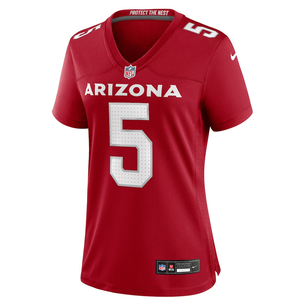 Baron Browning 5 Arizona Cardinals Women's Team Game Jersey - Cardinal