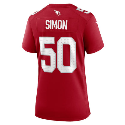 Cody Simon 50 Arizona Cardinals Women's Team Game Jersey - Cardinal