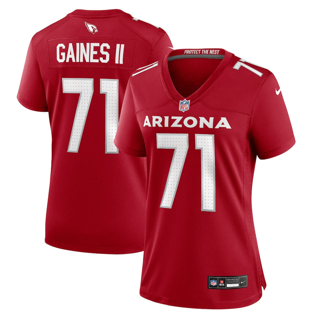 Jon Gaines II 71 Arizona Cardinals Women's Team Game Jersey - Cardinal