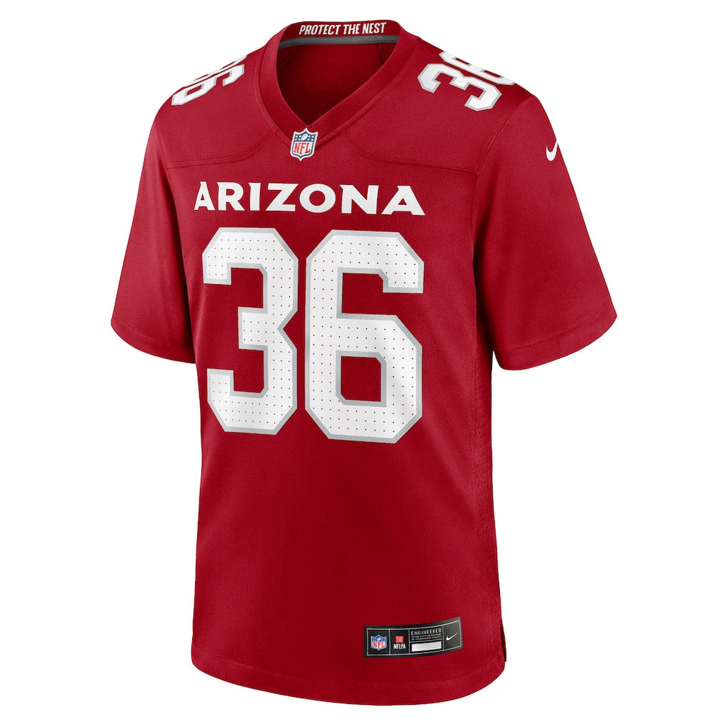 Kitan Crawford 36 Arizona Cardinals Team Game Men Jersey - Cardinal