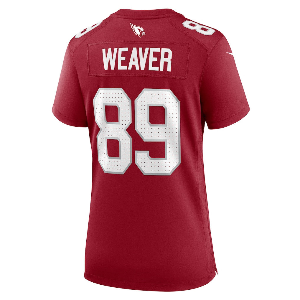 Xavier Weaver 89 Arizona Cardinals Women's Team Game Jersey - Cardinal