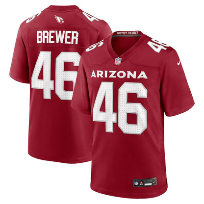 Aaron Brewer 46 Arizona Cardinals Team Game Men Jersey - Cardinal