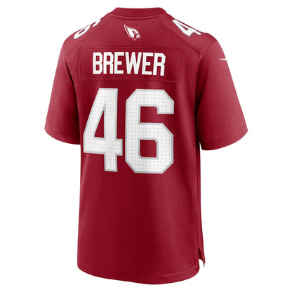 Aaron Brewer 46 Arizona Cardinals Team Game Men Jersey - Cardinal
