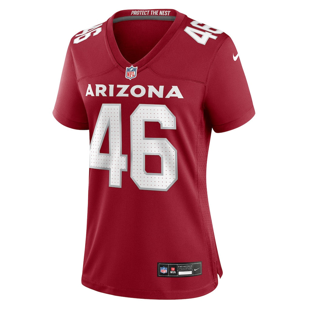 Aaron Brewer 46 Arizona Cardinals Women's Team Game Jersey - Cardinal