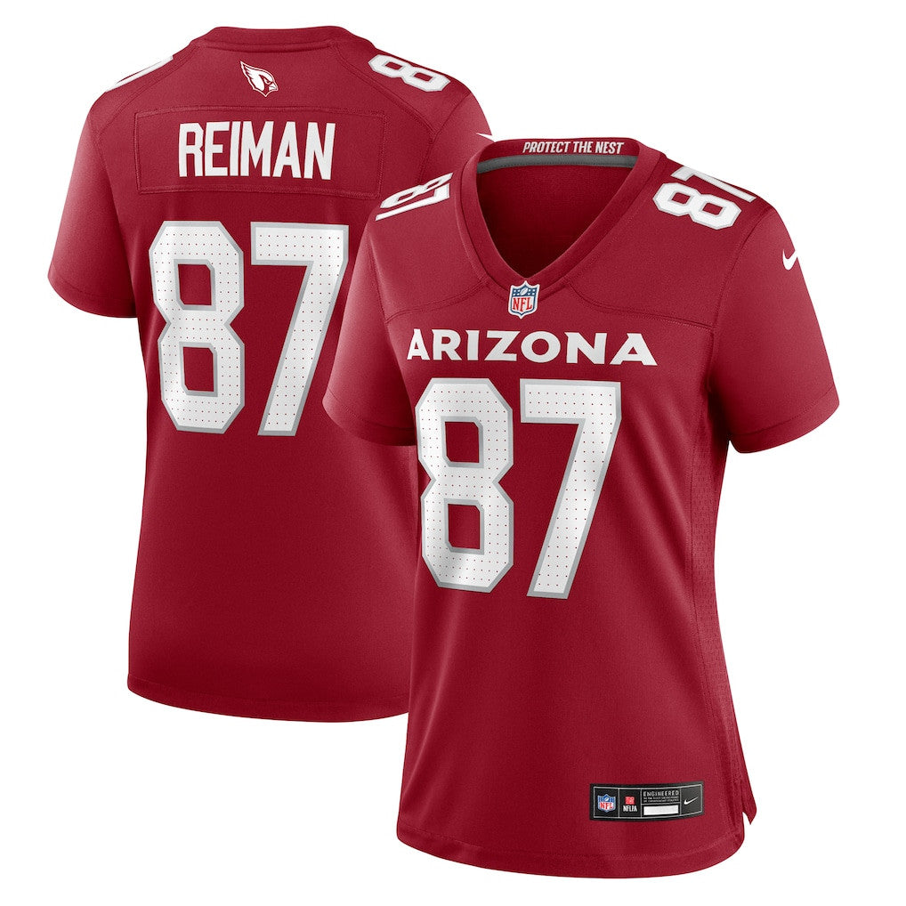 Tip Reiman 87 Arizona Cardinals Women's Team Game Jersey - Cardinal