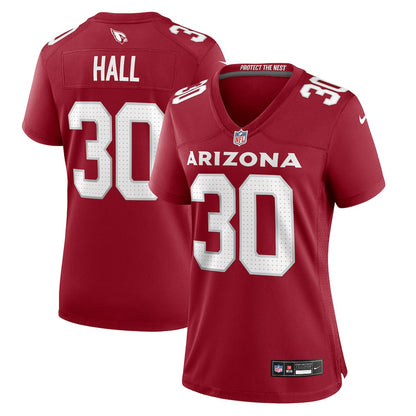 Darren Hall 30 Arizona Cardinals Women's Team Game Jersey - Cardinal