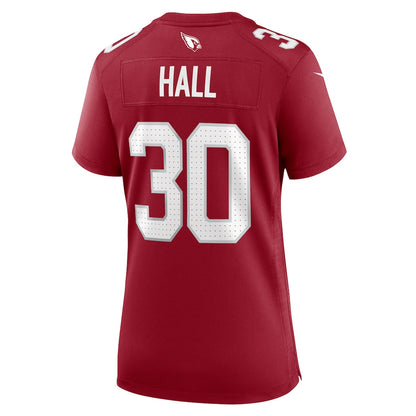 Darren Hall 30 Arizona Cardinals Women's Team Game Jersey - Cardinal