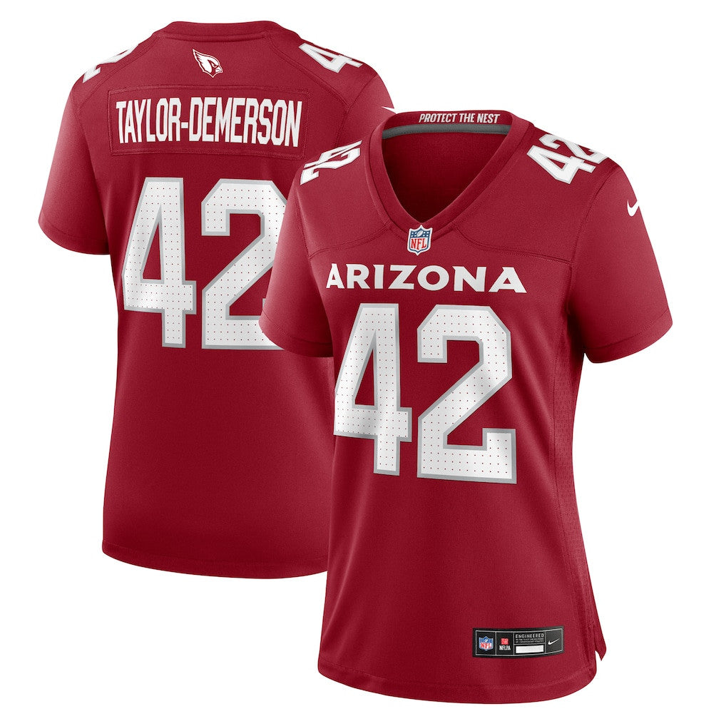 Dadrion Taylor-Demerson 42 Arizona Cardinals Women's Team Game Jersey - Cardinal