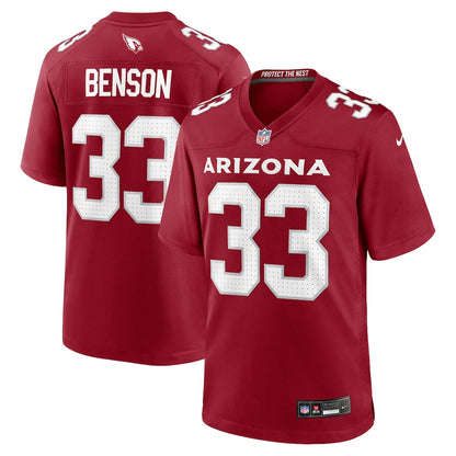 Trey Benson 33 Arizona Cardinals Team Game Men Jersey - Cardinal