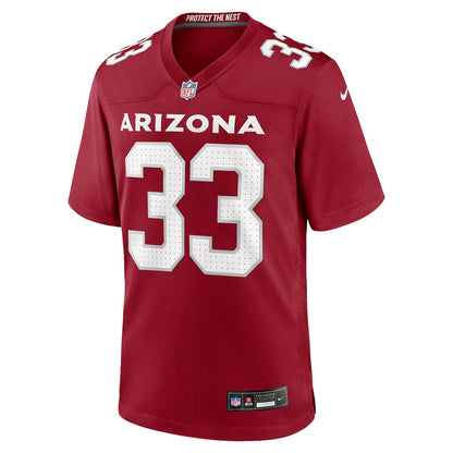 Trey Benson 33 Arizona Cardinals Team Game Men Jersey - Cardinal