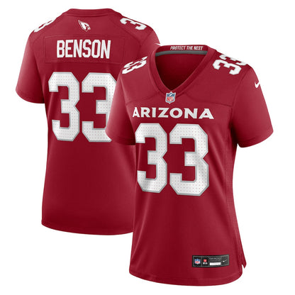 Trey Benson 33 Arizona Cardinals Women's Team Game Jersey - Cardinal