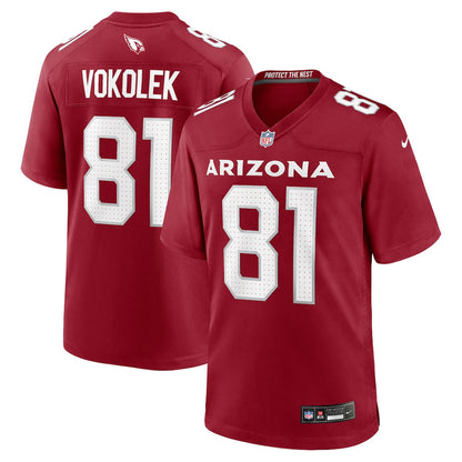 Travis Vokolek 81 Arizona Cardinals Team Game Men Jersey - Cardinal