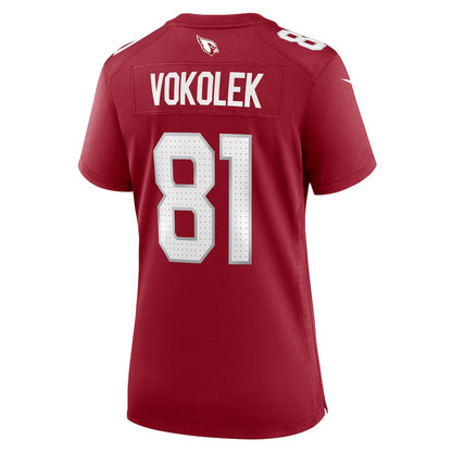 Travis Vokolek 81 Arizona Cardinals Women's Team Game Jersey - Cardinal