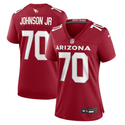 Paris Johnson Jr. 70 Arizona Cardinals Women's Team Game Jersey - Cardinal