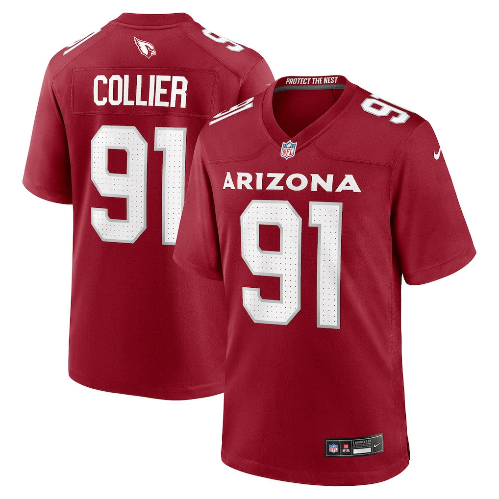 L.J. Collier 91 Arizona Cardinals Team Game Men Jersey - Cardinal