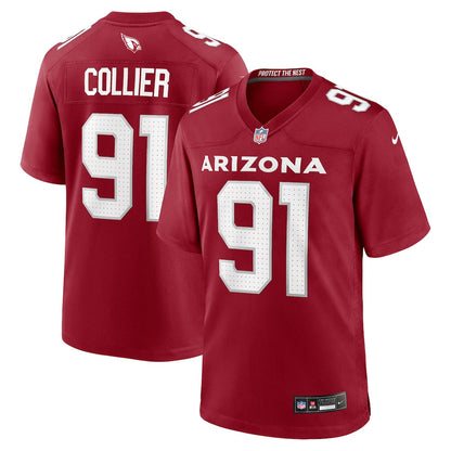 L.J. Collier 91 Arizona Cardinals Team Game Men Jersey - Cardinal