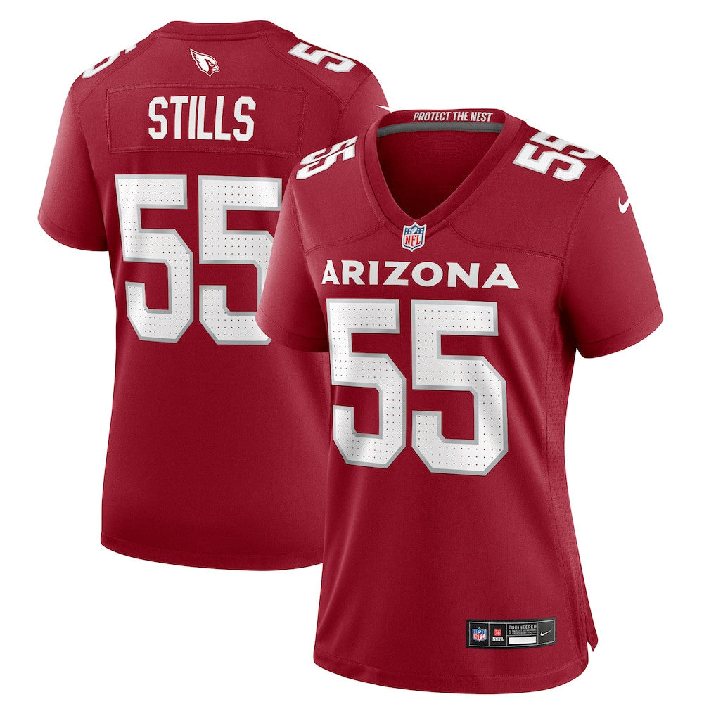 Dante Stills 55 Arizona Cardinals Women's Team Game Jersey - Cardinal