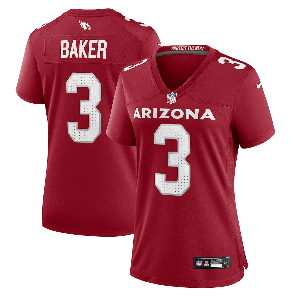 Budda Baker 3 Arizona Cardinals Women's Team Game Jersey - Cardinal
