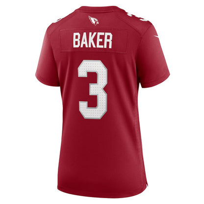 Budda Baker 3 Arizona Cardinals Women's Team Game Jersey - Cardinal