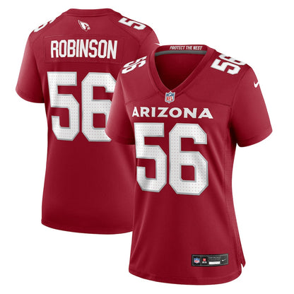 Darius Robinson 56 Arizona Cardinals Women's Team Game Jersey - Cardinal