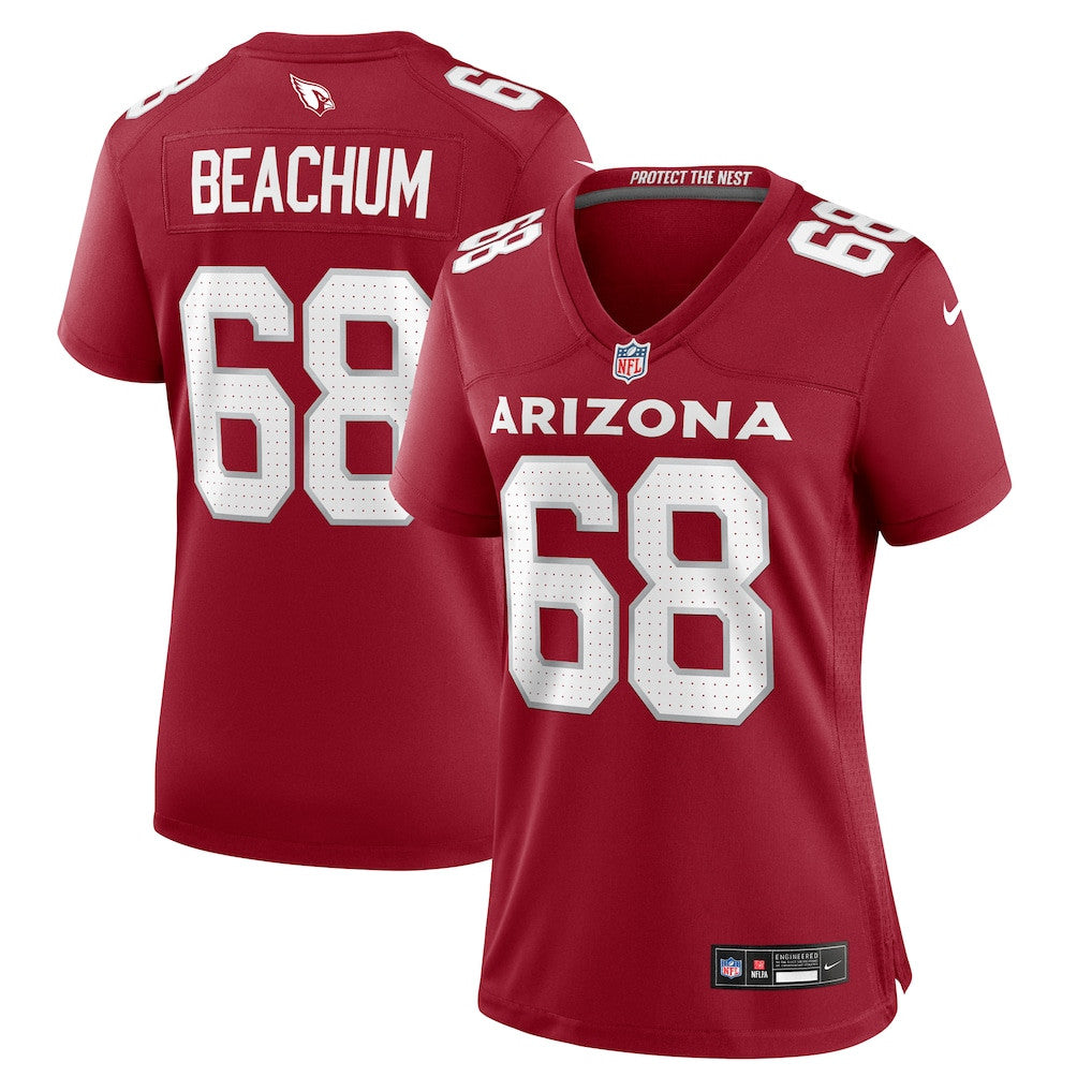 Kelvin Beachum 68 Arizona Cardinals Women's Team Game Jersey - Cardinal