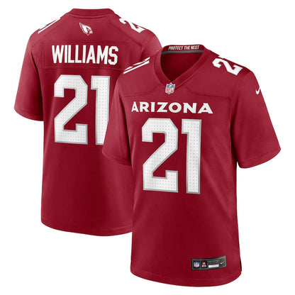 Garrett Williams 21 Arizona Cardinals Game Men Jersey - Cardinal