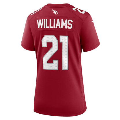 Garrett Williams 21 Arizona Cardinals Women's Team Game Jersey - Cardinal