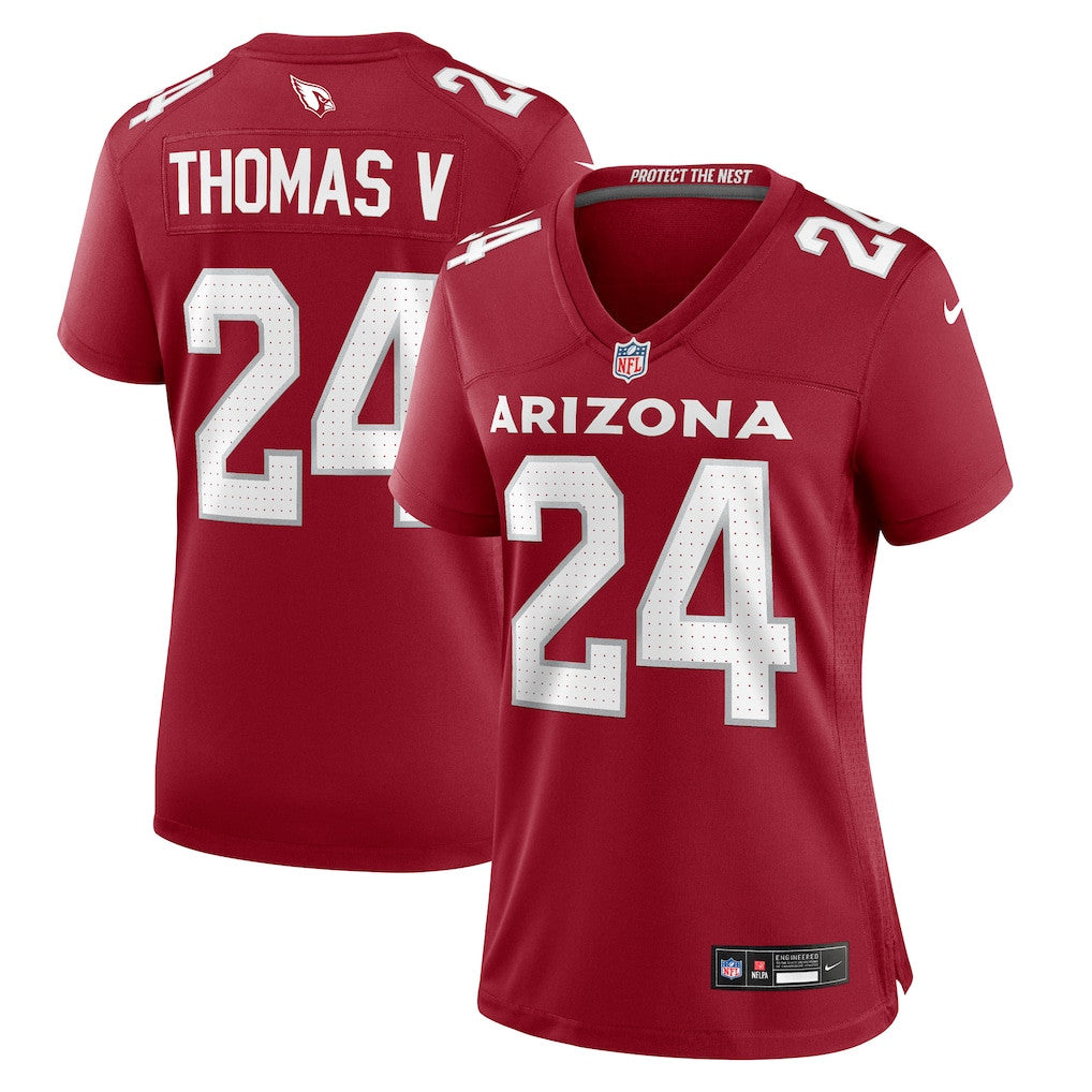 Starling Thomas V 24 Arizona Cardinals Women's Team Game Jersey - Cardinal