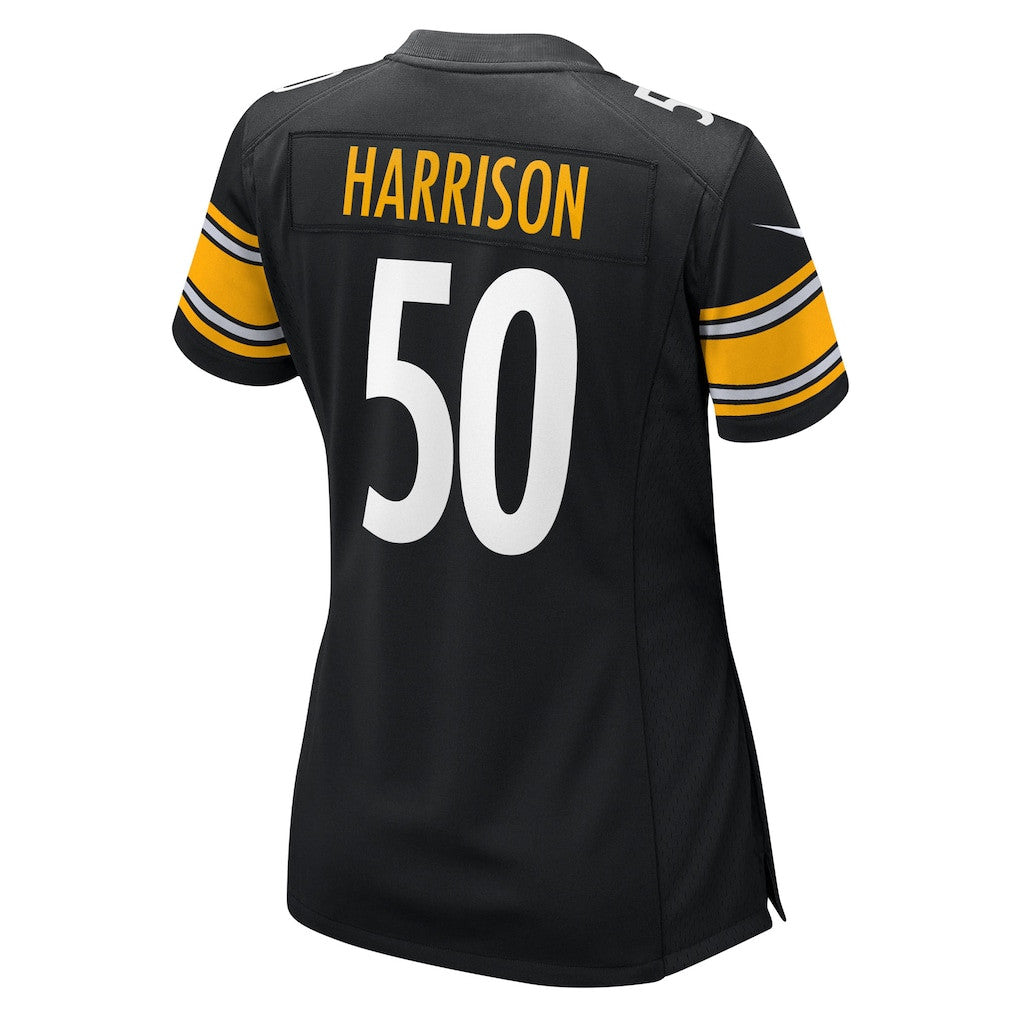 Malik Harrison 50 Pittsburgh Steelers Women's Team Game Jersey - Black