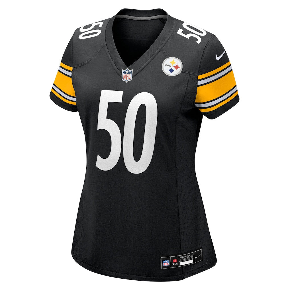 Malik Harrison 50 Pittsburgh Steelers Women's Team Game Jersey - Black