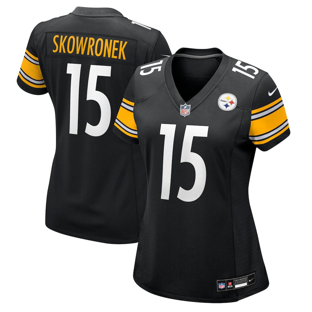 Ben Skowronek 15 Pittsburgh Steelers Women's Team Game Jersey - Black