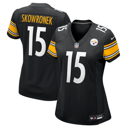 Ben Skowronek 15 Pittsburgh Steelers Women's Team Game Jersey - Black