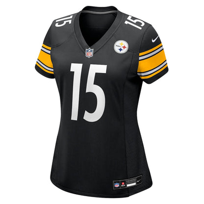 Ben Skowronek 15 Pittsburgh Steelers Women's Team Game Jersey - Black