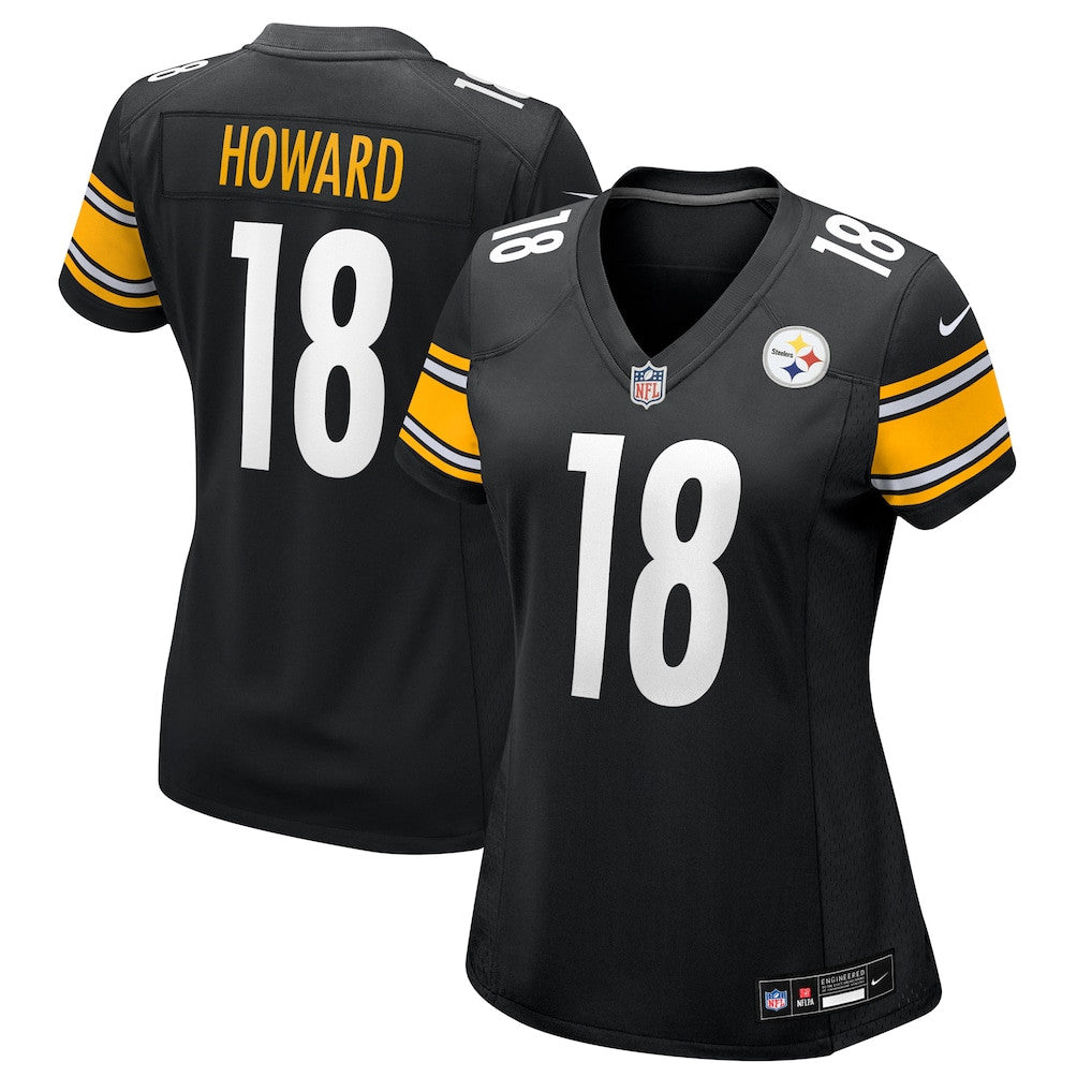 Will Howard 18 Pittsburgh Steelers Women's Team Game Jersey - Black