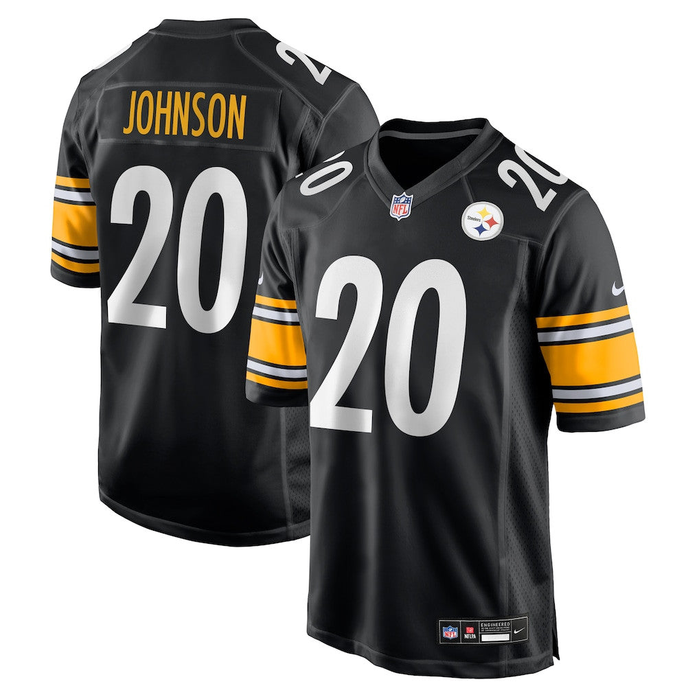 Kaleb Johnson 20 Pittsburgh Steelers Team Game Men Jersey - Black