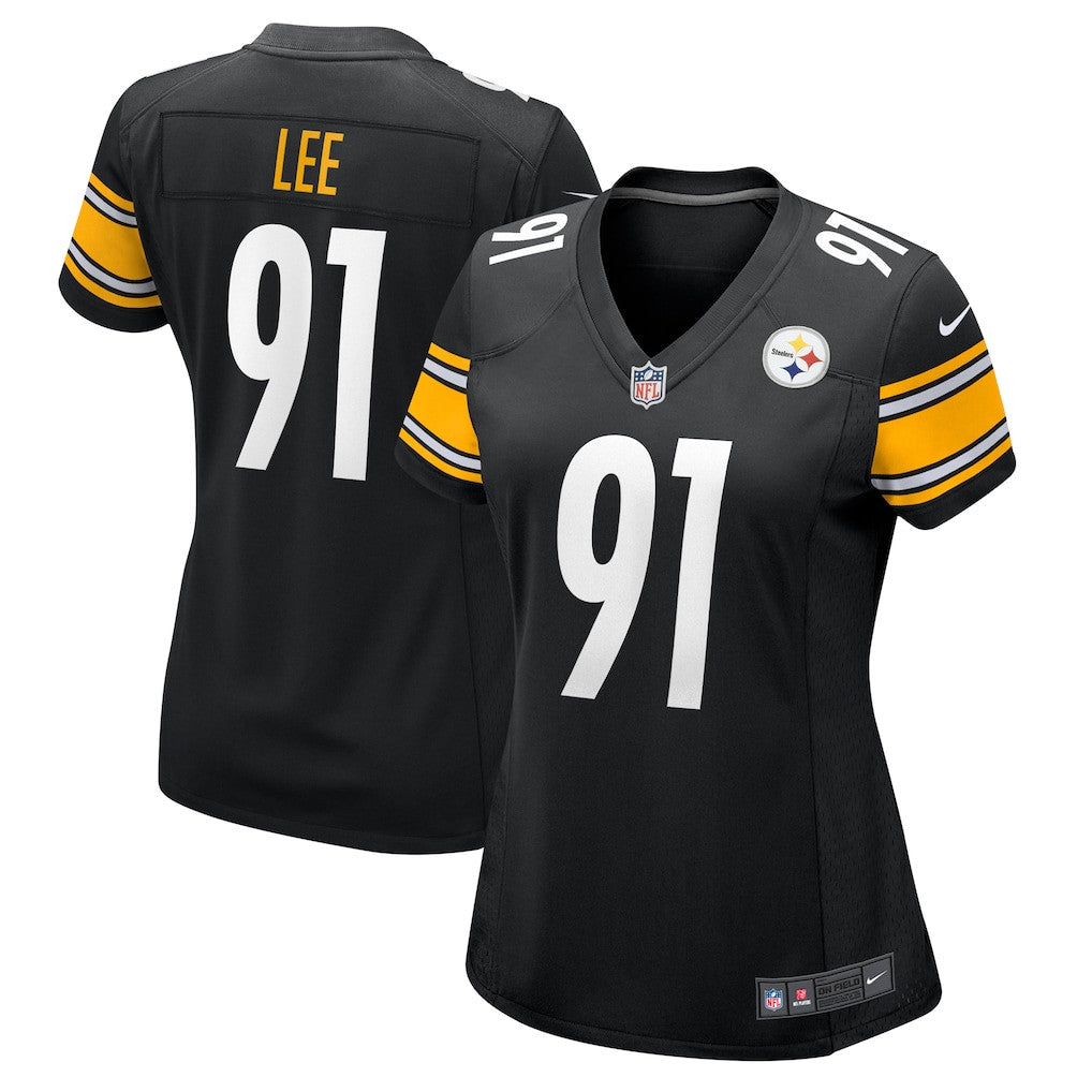 Logan Lee 91 Pittsburgh Steelers Women's Team Game Jersey - Black