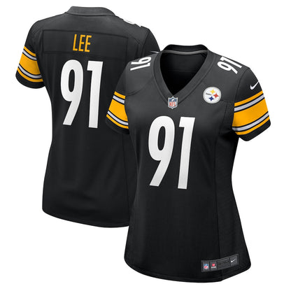 Logan Lee 91 Pittsburgh Steelers Women's Team Game Jersey - Black