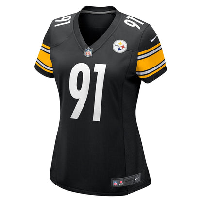 Logan Lee 91 Pittsburgh Steelers Women's Team Game Jersey - Black