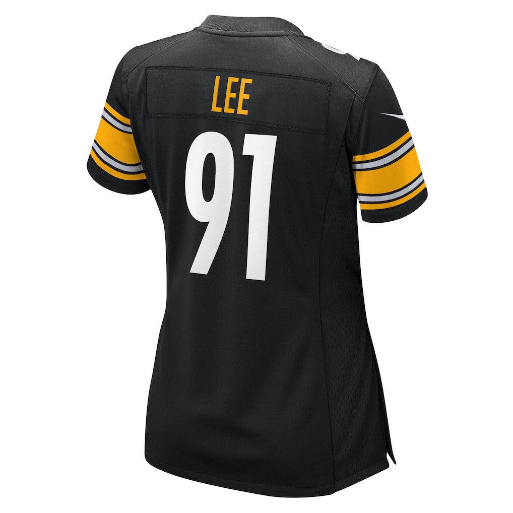 Logan Lee 91 Pittsburgh Steelers Women's Team Game Jersey - Black