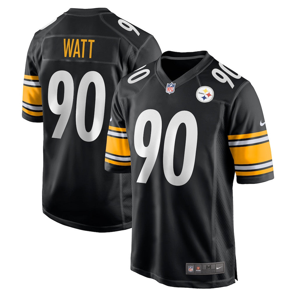 T.J. Watt 90 Pittsburgh Steelers Team Game Men Jersey - Black
