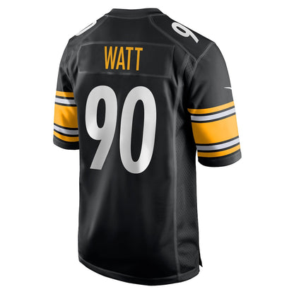 T.J. Watt 90 Pittsburgh Steelers Team Game Men Jersey - Black
