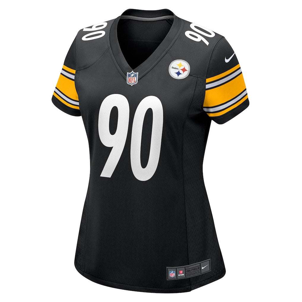 T.J. Watt 90 Pittsburgh Steelers Women's Team Game Jersey - Black